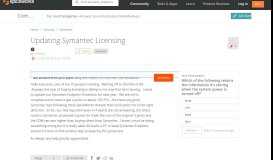 
							         [SOLVED] Updating Symantec Licensing - Spiceworks Community								  
							    