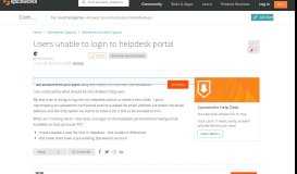 
							         [SOLVED] Users unable to login to helpdesk portal - Spiceworks ...								  
							    