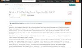 
							         [SOLVED] What is This Phishing Scam Supposed to Catch? - IT ...								  
							    