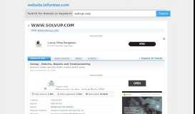 
							         solvup.com at WI. solvup – Returns, Repairs and Troubleshooting								  
							    