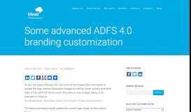 
							         Some advanced ADFS 4.0 branding customization - Kloud Blog								  
							    