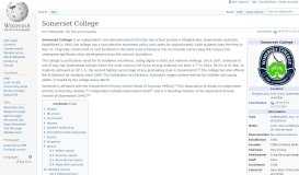 
							         Somerset College - Wikipedia								  
							    