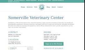 
							         Somerville Veterinary Center for Dogs, Cats, and Other Small Animals								  
							    