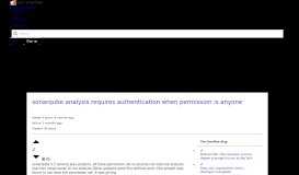 
							         sonarqube analysis requires authentication when permission is ...								  
							    