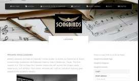 
							         Songbird Studios of North Texas - Lessons								  
							    