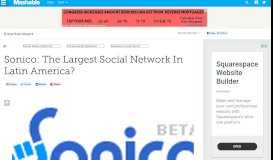 
							         Sonico: The Largest Social Network In Latin America?								  
							    
