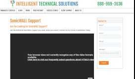 
							         SonicWALL Support | Intelligent Technical Solutions - Las Vegas, NV								  
							    