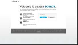 
							         Sony - Dealer Source login								  
							    