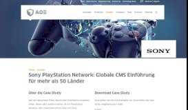 
							         Sony: Globale Web CMS Einführung | Case Study | AOE								  
							    