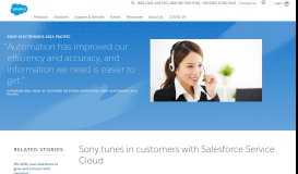 
							         Sony - Service Cloud Customer Success Story - Salesforce								  
							    
