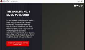 
							         Sony/ATV - The world's No. 1 music publishing company								  
							    
