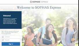 
							         SOPHAS Express | Applicant Login Page								  
							    