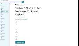 
							         Sophos EL80 v16.5.1 Lab Workbook XG Firewall Engineer | Ip ...								  
							    