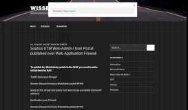 
							         Sophos UTM Web Admin / User Portal published over Web ...								  
							    