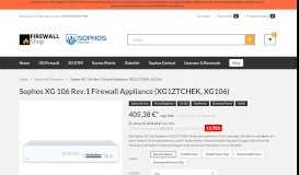 
							         Sophos XG 106 Firewall Appliance - Firewall.Shop								  
							    