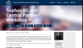 
							         Sophos XG und Central Partner-Workshop Pt.2 - TO Blog								  
							    