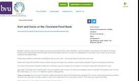 
							         Sort and Serve at the Cleveland Food Bank - HandsOn Northeast Ohio								  
							    