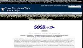 
							         SOSDirect - Texas Secretary of State								  
							    
