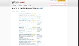 
							         Sounds downloaded by malisir - Freesound								  
							    
