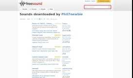 
							         Sounds downloaded by Phil7newbie - Freesound								  
							    