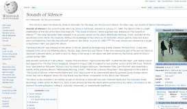 
							         Sounds of Silence - Wikipedia								  
							    