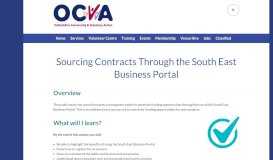 
							         Sourcing Contracts Through the South East Business Portal – ocva								  
							    