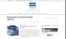 
							         South Asia Terrorism Portal (SATP) – South Asia Journal								  
							    