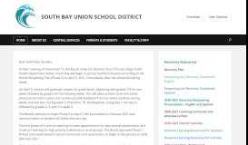 
							         South Bay Union School District / Homepage								  
							    