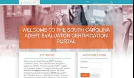 
							         South Carolina ADEPT Evaluator Certification Portal								  
							    