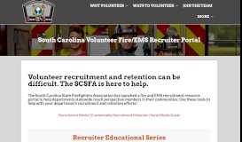 
							         South Carolina Volunteer Fire/EMS Recruiter Portal								  
							    