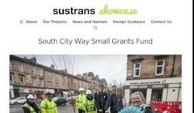 
							         South City Way Small Grants Fund – Sustrans Showcase								  
							    