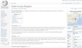 
							         South County Hospital - Wikipedia								  
							    