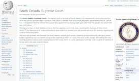 
							         South Dakota Supreme Court - Wikipedia								  
							    
