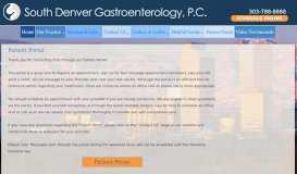 
							         South Denver Gastroenterology Patient Portal | Colorado ...								  
							    