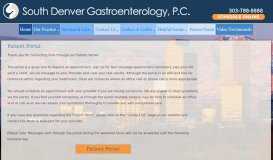 
							         South Denver Gastroenterology Patient Portal ... - South Denver GI								  
							    