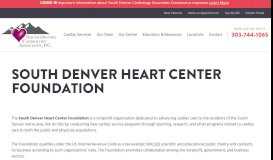 
							         South Denver Heart Center Foundation | South Denver Cardiology								  
							    