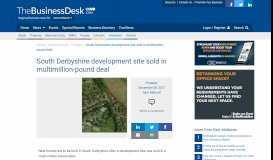 
							         South Derbyshire development site sold in multimillion-pound deal ...								  
							    
