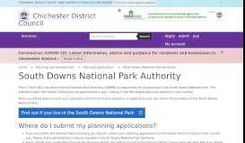 
							         South Downs National Park Authority: Chichester District Council								  
							    