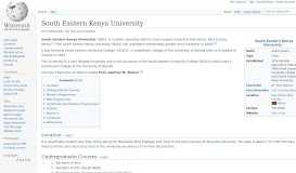 
							         South Eastern Kenya University - Wikipedia								  
							    