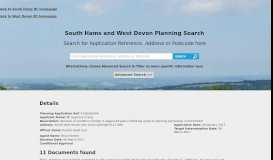 
							         South Hams and West Devon Planning Search - Applications								  
							    