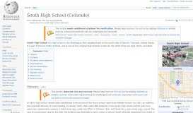 
							         South High School (Denver) - Wikipedia								  
							    