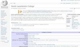 
							         South Lanarkshire College - Wikipedia								  
							    