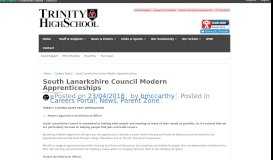 
							         South Lanarkshire Council Modern Apprenticeships - Trinity High School								  
							    