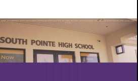 
							         SOUTH POINTE HIGH SCHOOL - Home								  
							    