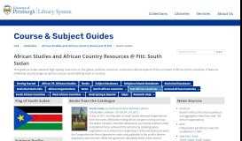 
							         South Sudan - African Studies and African Country Resources @ Pitt ...								  
							    