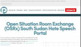 
							         South Sudan Hate Speech Data Portal | PeaceTech Lab								  
							    