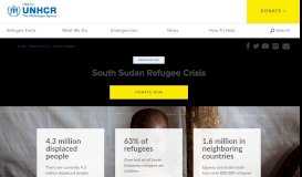 
							         South Sudan Refugee Crisis: Aid, Statistics and News | USA for UNHCR								  
							    