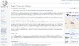 
							         South Tyneside College - Wikipedia								  
							    