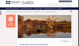 
							         South West Climate Change Portal - CeRDI								  
							    