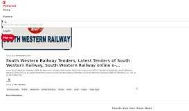 
							         South Western Railway SWR Tenders === Tender information Portal ...								  
							    